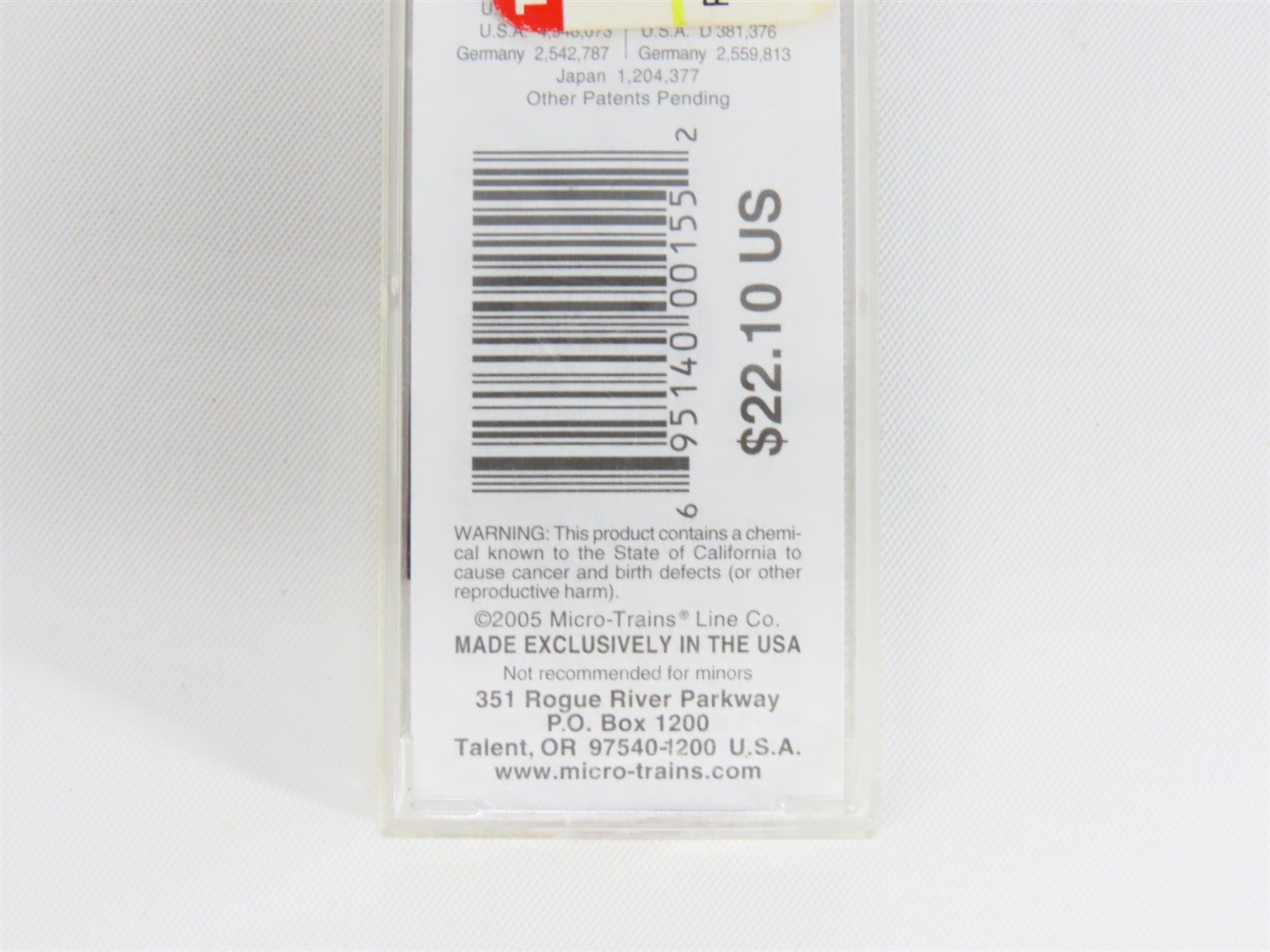 N Micro-Trains MTL UP Union Pacific 40' Standard Single Door Box Car #108645
