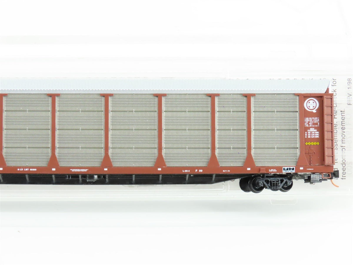 N Micro-Trains MTL 11100010 ATSF Santa Fe 89&#39; Tri-Level Closed Auto Rack #700394