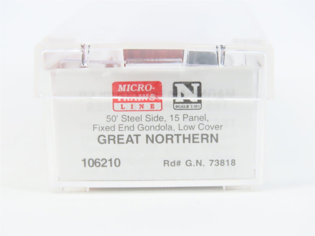 N Scale Micro-Trains MTL 106210 GN Great Northern 50&#39; Gondola Car #73818