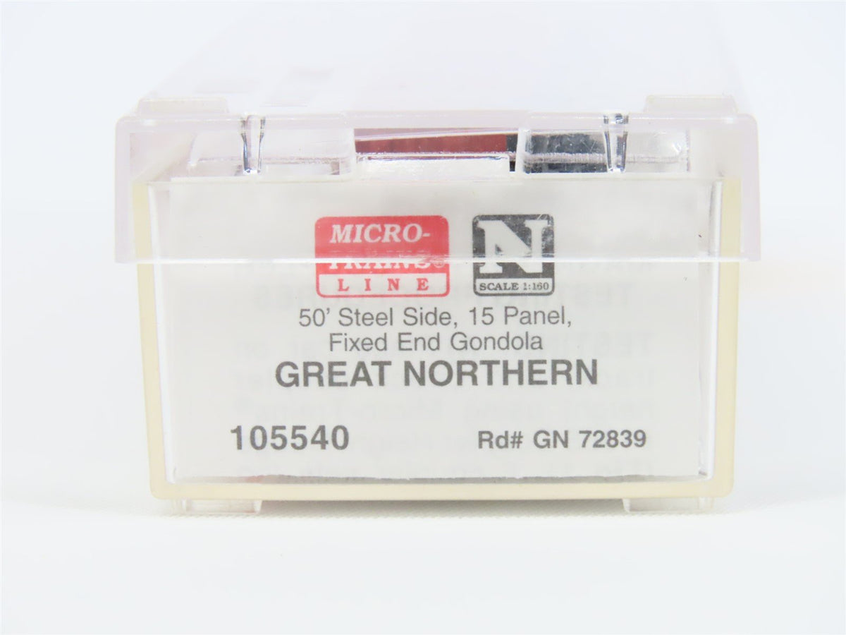 N Scale Micro-Trains MTL 105540 GN Great Northern 50&#39; Gondola Car #72839