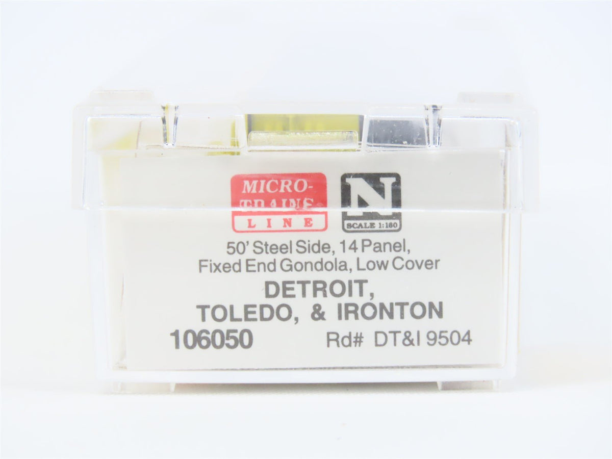N Scale Micro-Trains MTL 106050 DTI Detroit Toledo Ironton 50&#39; Gondola Car #9504