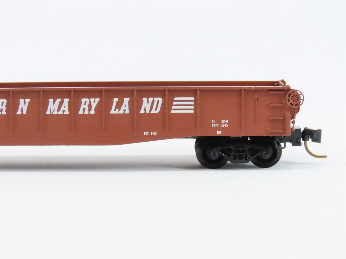 N Scale Micro-Trains MTL/Kadee 46110 WM Western Maryland 50&#39; Gondola Car #54646