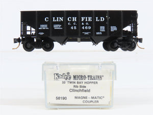 N MicroTrains MTL/Kadee 56190 CRR Clinchfield 33' 2-Bay Hopper Car #45469