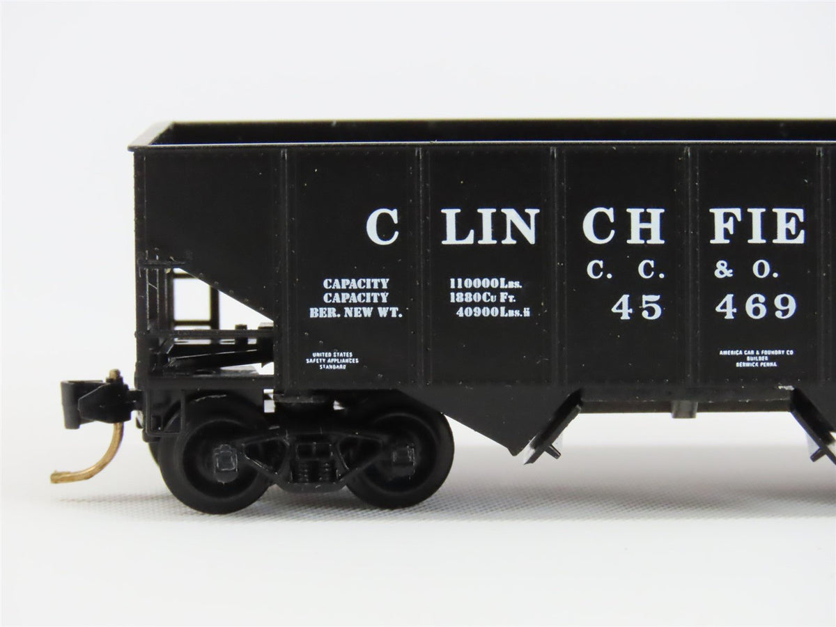 N MicroTrains MTL/Kadee 56190 CRR Clinchfield 33&#39; 2-Bay Hopper Car #45469