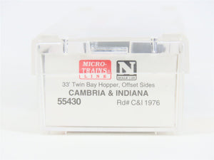 N Micro-Trains MTL 55430 C&I Cambria & Indiana 33' 2-Bay Hopper Car #1976