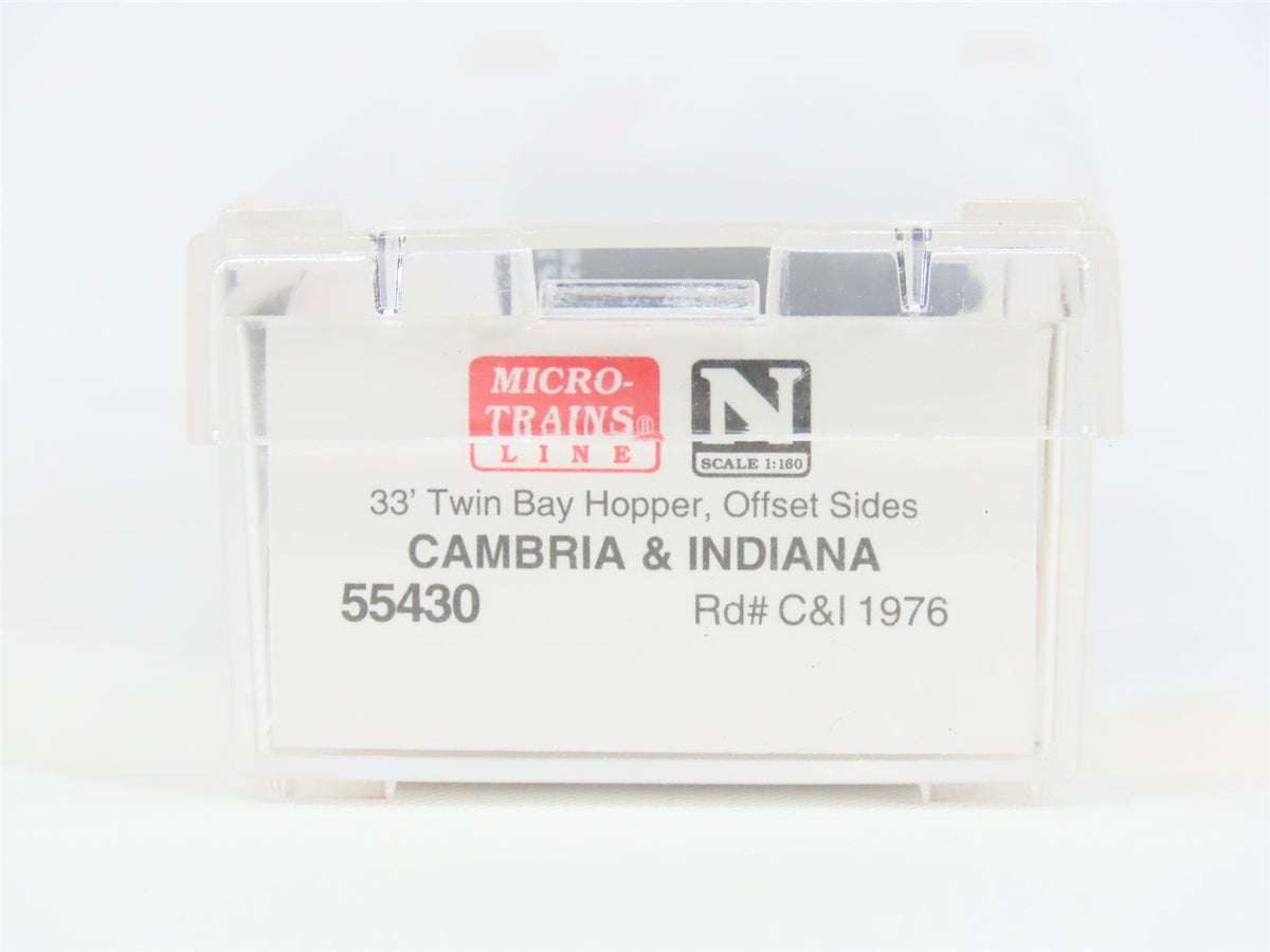 N Micro-Trains MTL 55430 C&amp;I Cambria &amp; Indiana 33&#39; 2-Bay Hopper Car #1976