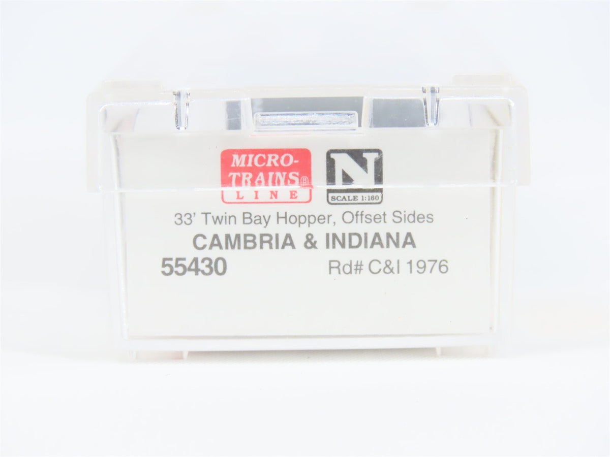 N Micro-Trains MTL 55430 C&amp;I Cambria &amp; Indiana 33&#39; 2-Bay Hopper Car #1976