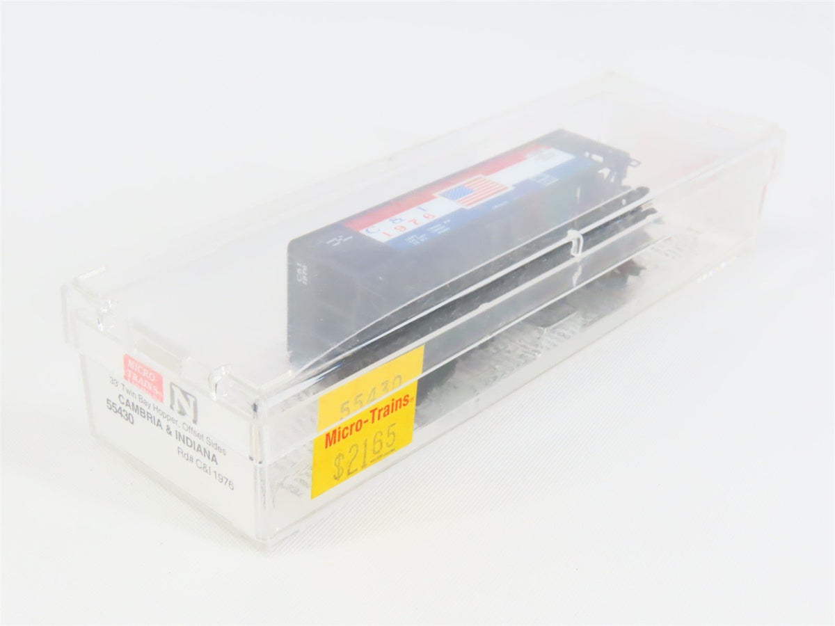 N Micro-Trains MTL 55430 C&amp;I Cambria &amp; Indiana 33&#39; 2-Bay Hopper Car #1976