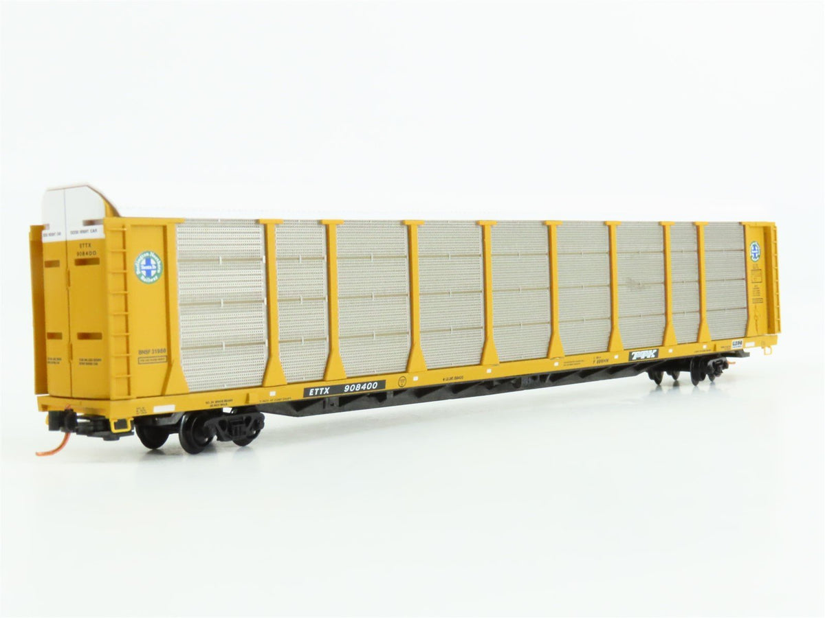 N Micro-Trains MTL 11100101 BNSF ETTX 89&#39; Tri-Level Closed Auto Rack #908400