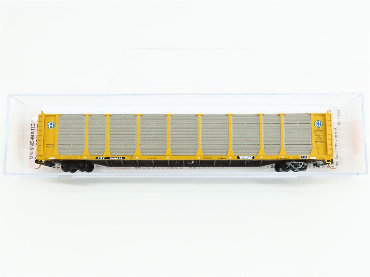 N Micro-Trains MTL 11100102 BNSF ETTX 89&#39; Tri-Level Closed Auto Rack #908425