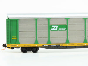 N Scale Micro-Trains MTL 11100030 BN ETTX 89' Tri-Level Closed Auto Rack #820914