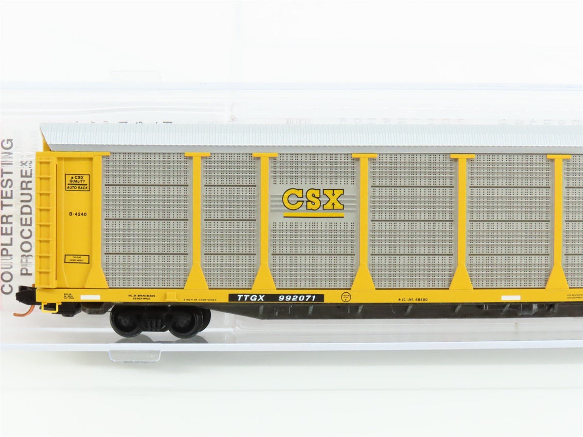 N Micro-Trains MTL 11100112 CSX TTGX 89&#39; Tri-Level Closed Auto Rack #992071