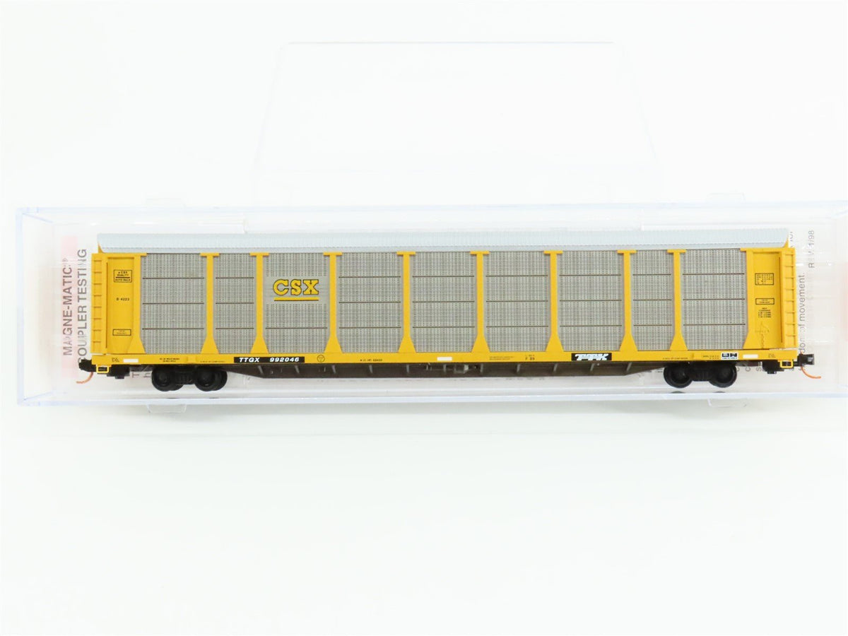 N Micro-Trains MTL 11100111 CSX TTGX 89&#39; Tri-Level Closed Auto Rack #992046