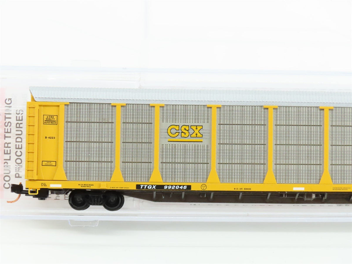 N Micro-Trains MTL 11100111 CSX TTGX 89&#39; Tri-Level Closed Auto Rack #992046