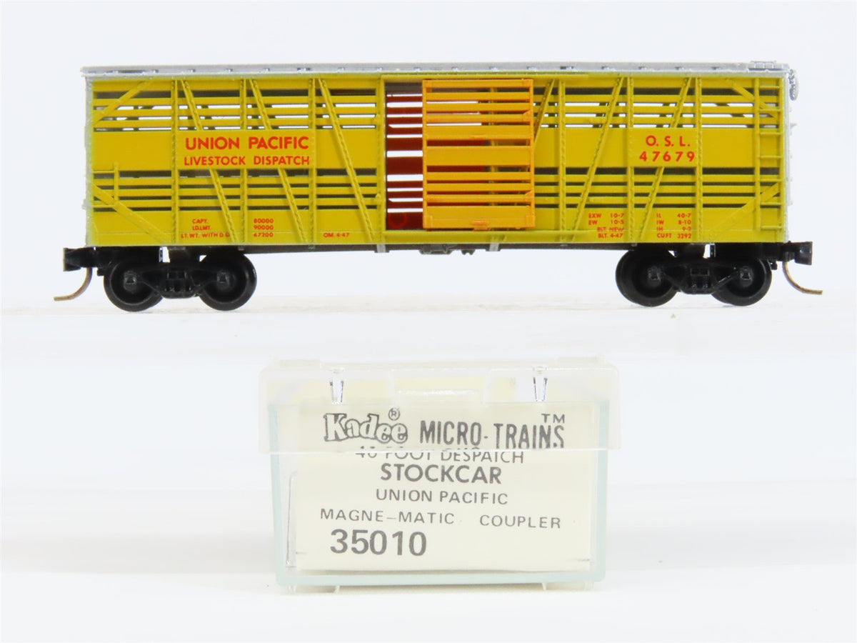 N Micro-Trains MTL/Kadee 35010 UP Union Pacific 40&#39; Despatch Stockcar #47679