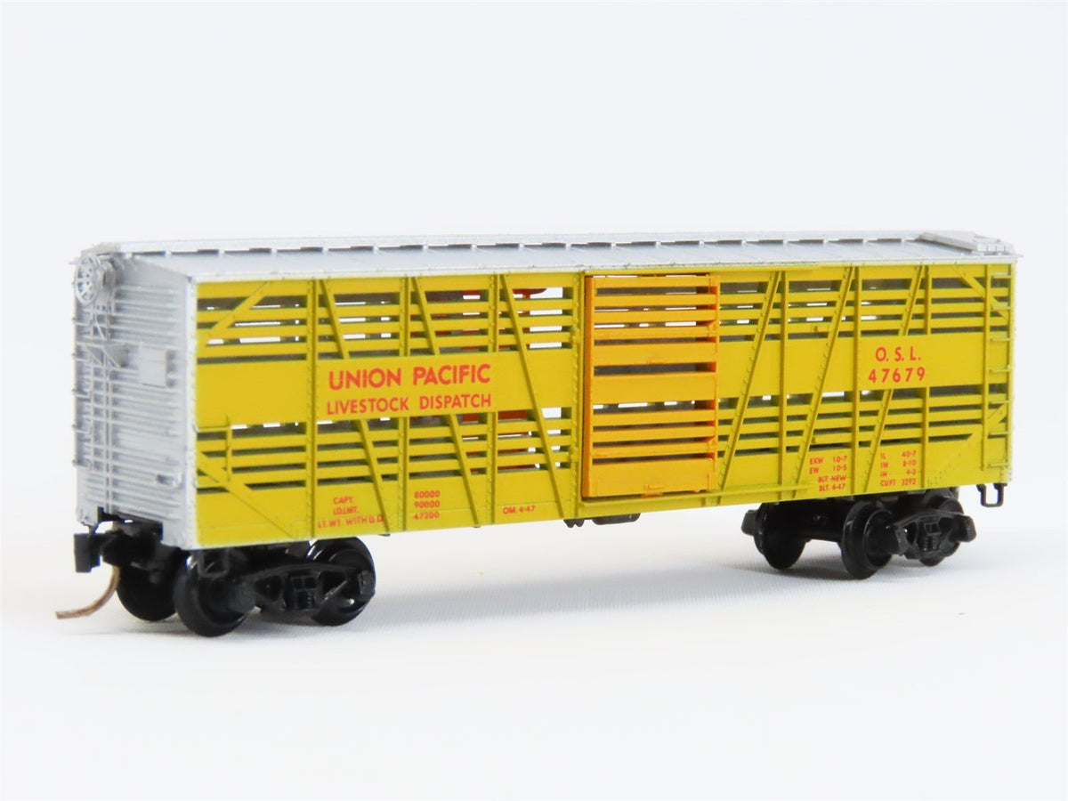 N Micro-Trains MTL/Kadee 35010 UP Union Pacific 40&#39; Despatch Stockcar #47679