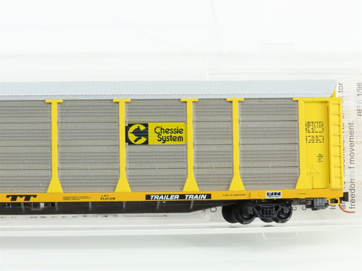 N Micro-Trains MTL 11100040 C&amp;O Chessie ETTX 89&#39; Tri-Level Auto Rack #802679