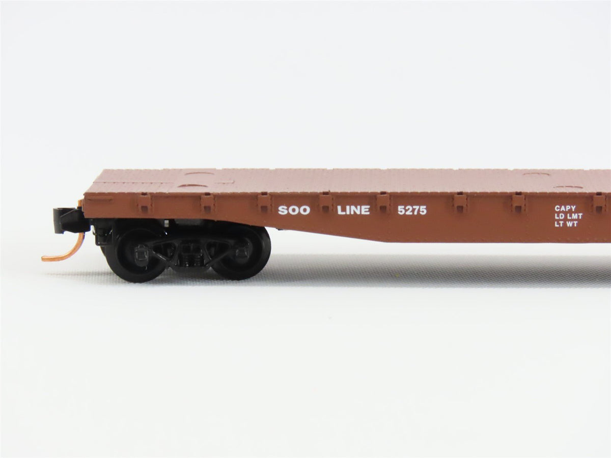 N Scale Micro-Trains MTL 45110 SOO Line 50&#39; Fishbelly Side Flatcar #5275