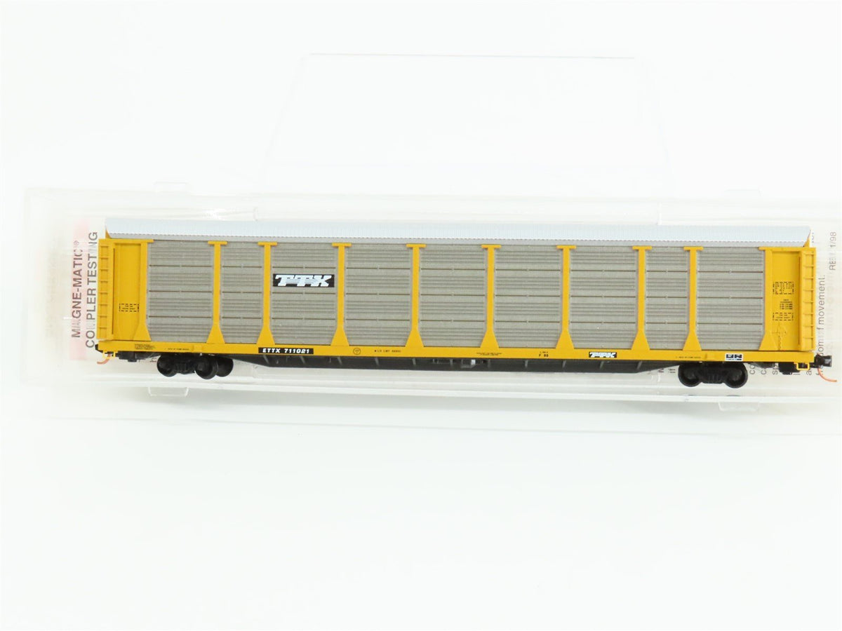 N Scale Micro-Trains MTL 11100020 TTX 89&#39; Tri-Level Closed Auto Rack #711021