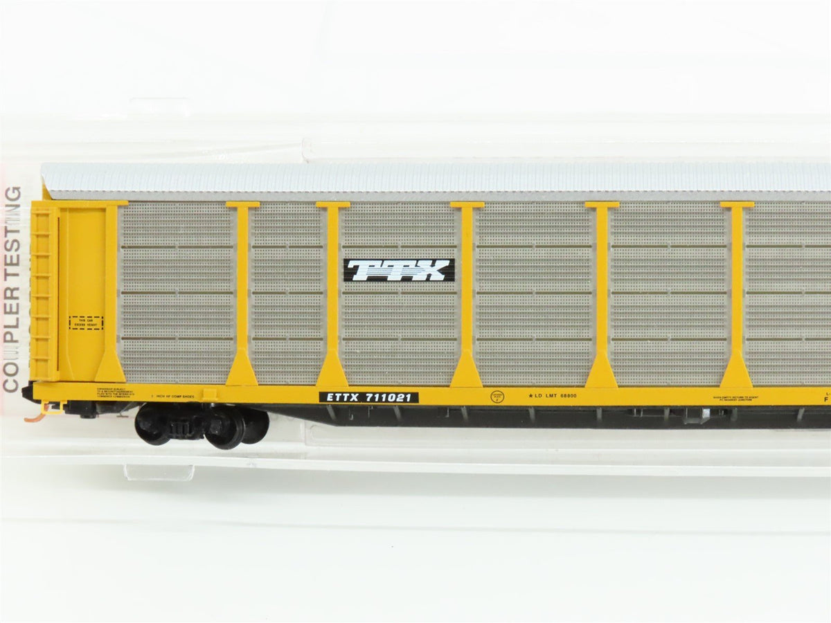 N Scale Micro-Trains MTL 11100020 TTX 89&#39; Tri-Level Closed Auto Rack #711021