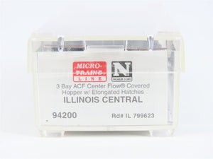 N Scale Micro-Trains MTL 94200 IC Illinois Central 3-Bay ACF Hopper Car #799623