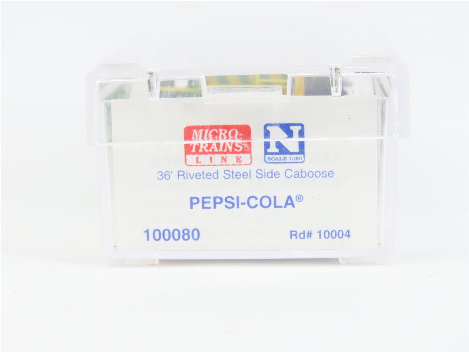 N Scale Micro-Trains MTL 100080 Pepsi-Cola 36' Riveted Steel Side Caboose #10004