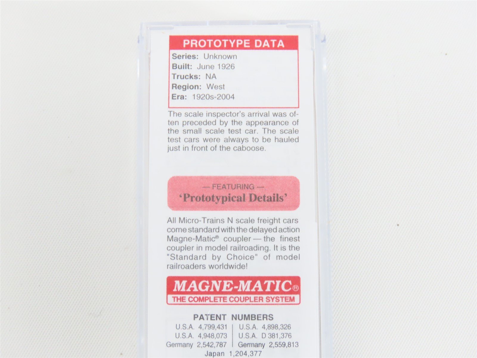 N Micro-Trains MTL 12100040 SSW St. Louis Southwestern Scale Test Car #99203