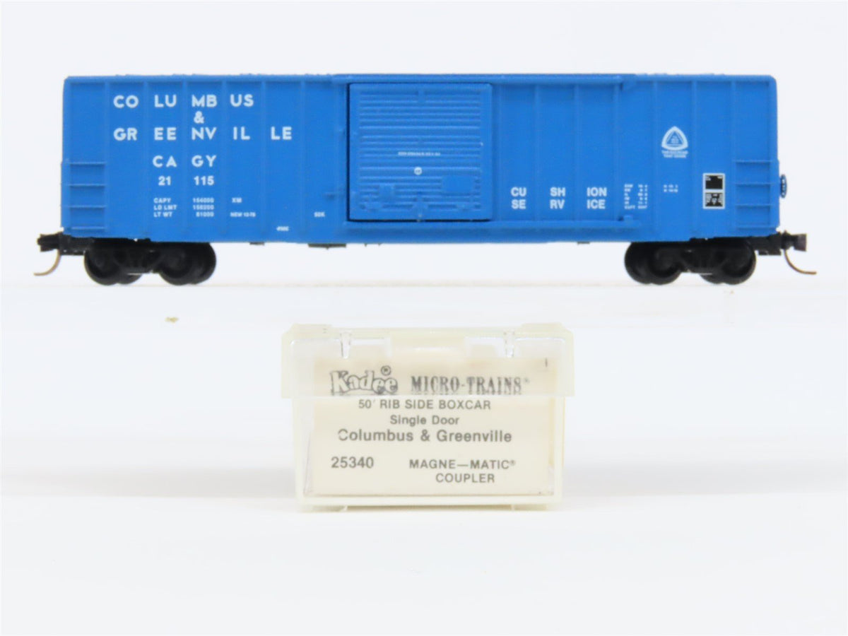 N Micro-Trains MTL/Kadee 25340 CAGY Columbus &amp; Greenville 50&#39; Boxcar #21115