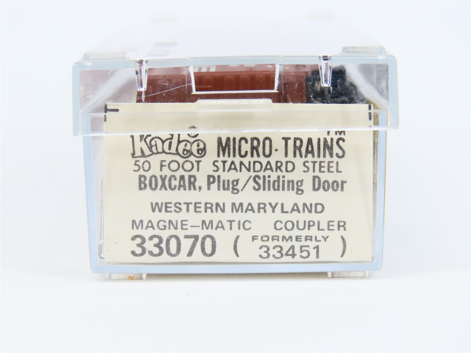 N Micro-Trains MTL/Kadee 33070 WM Western Maryland 50' Plug Door Boxcar #35007