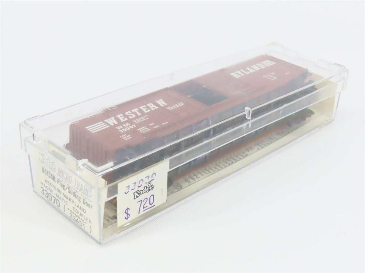 N Micro-Trains MTL/Kadee 33070 WM Western Maryland 50&#39; Plug Door Boxcar #35007