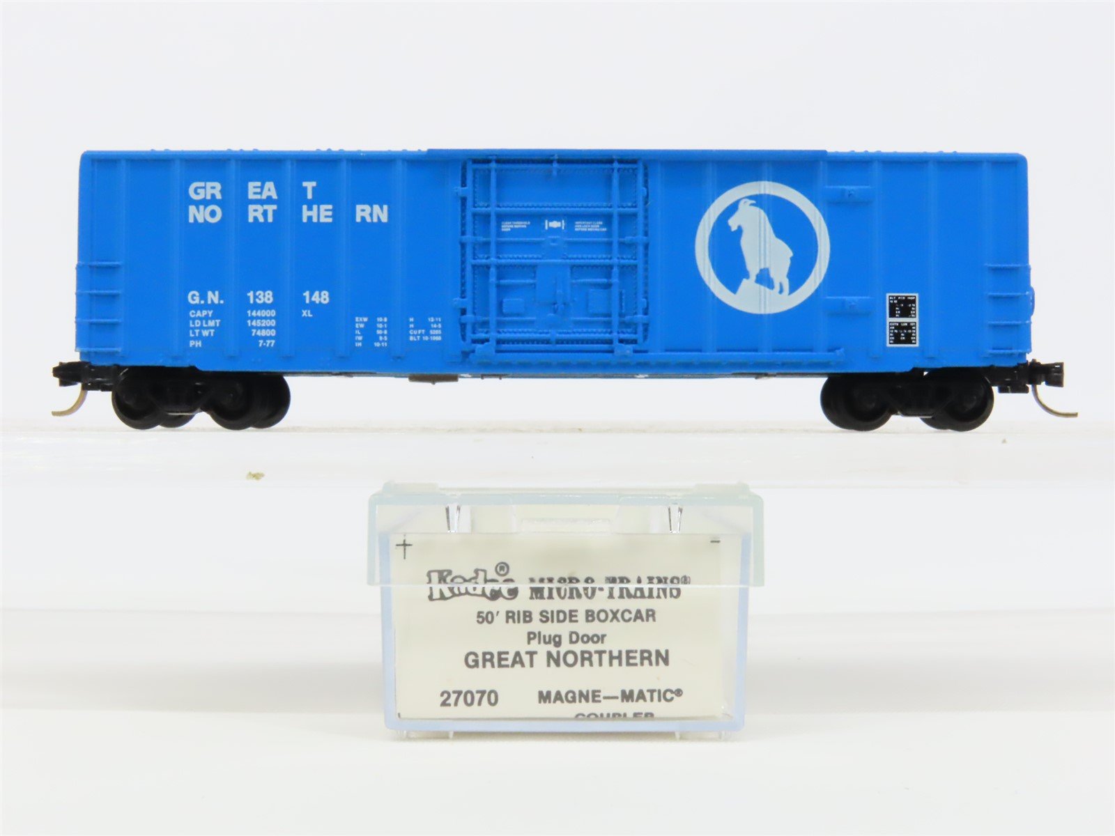 N Scale Micro-Trains MTL/Kadee 27070 GN Big Sky Blue 50' Boxcar #138148