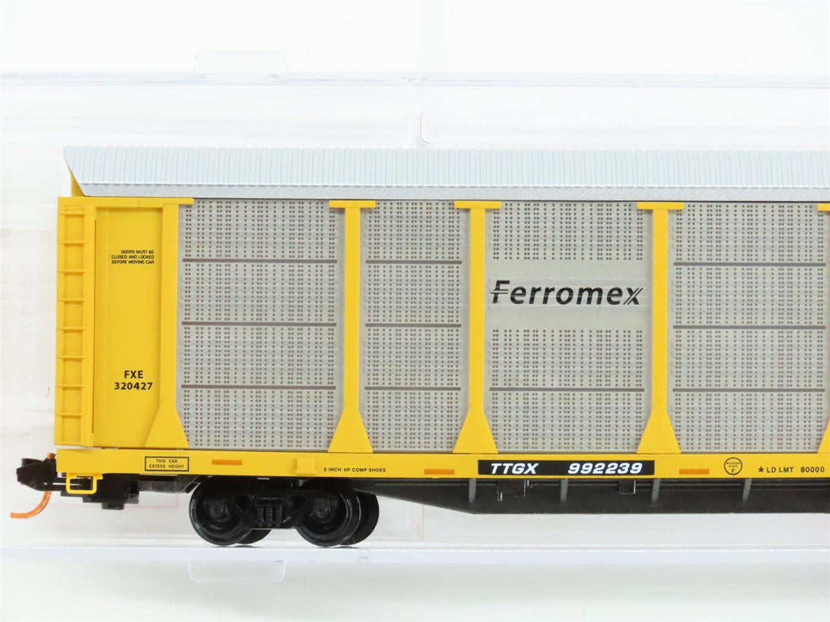 N Micro-Trains MTL 11100122 TTGX Ferromex 89&#39; Tri-Level Closed Auto Rack #992239