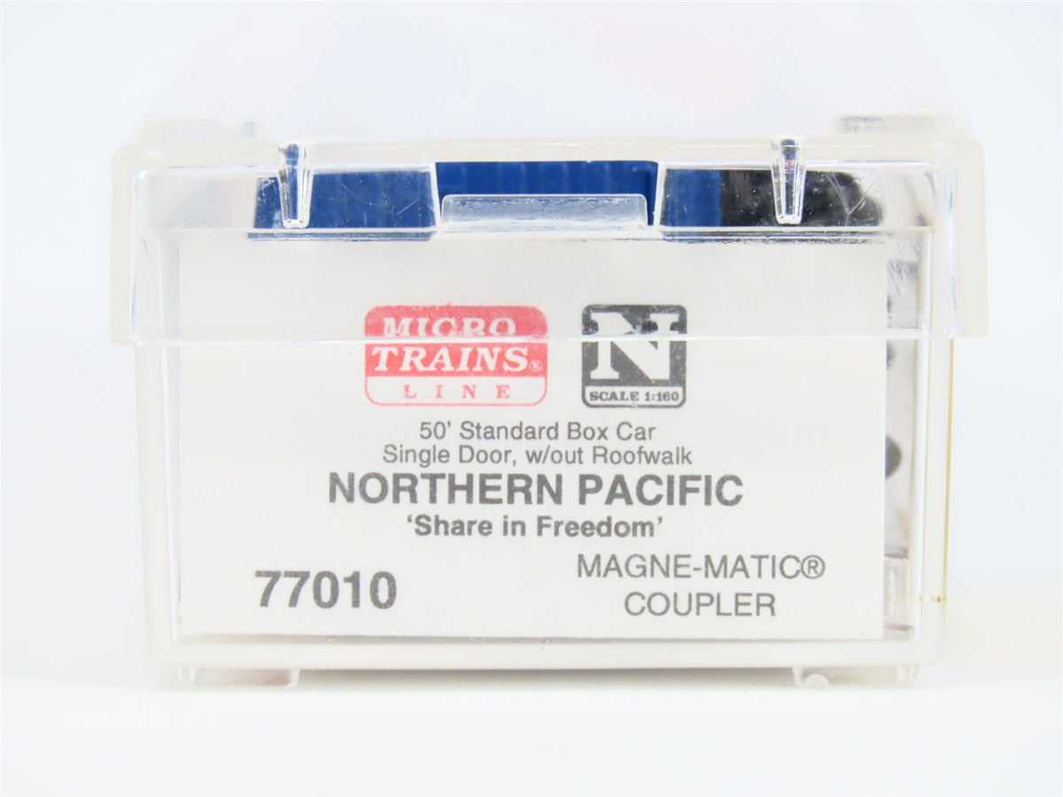 N Micro-Trains MTL 77010 NP Northern Pacific Share In Freedom 50&#39; Boxcar #31555