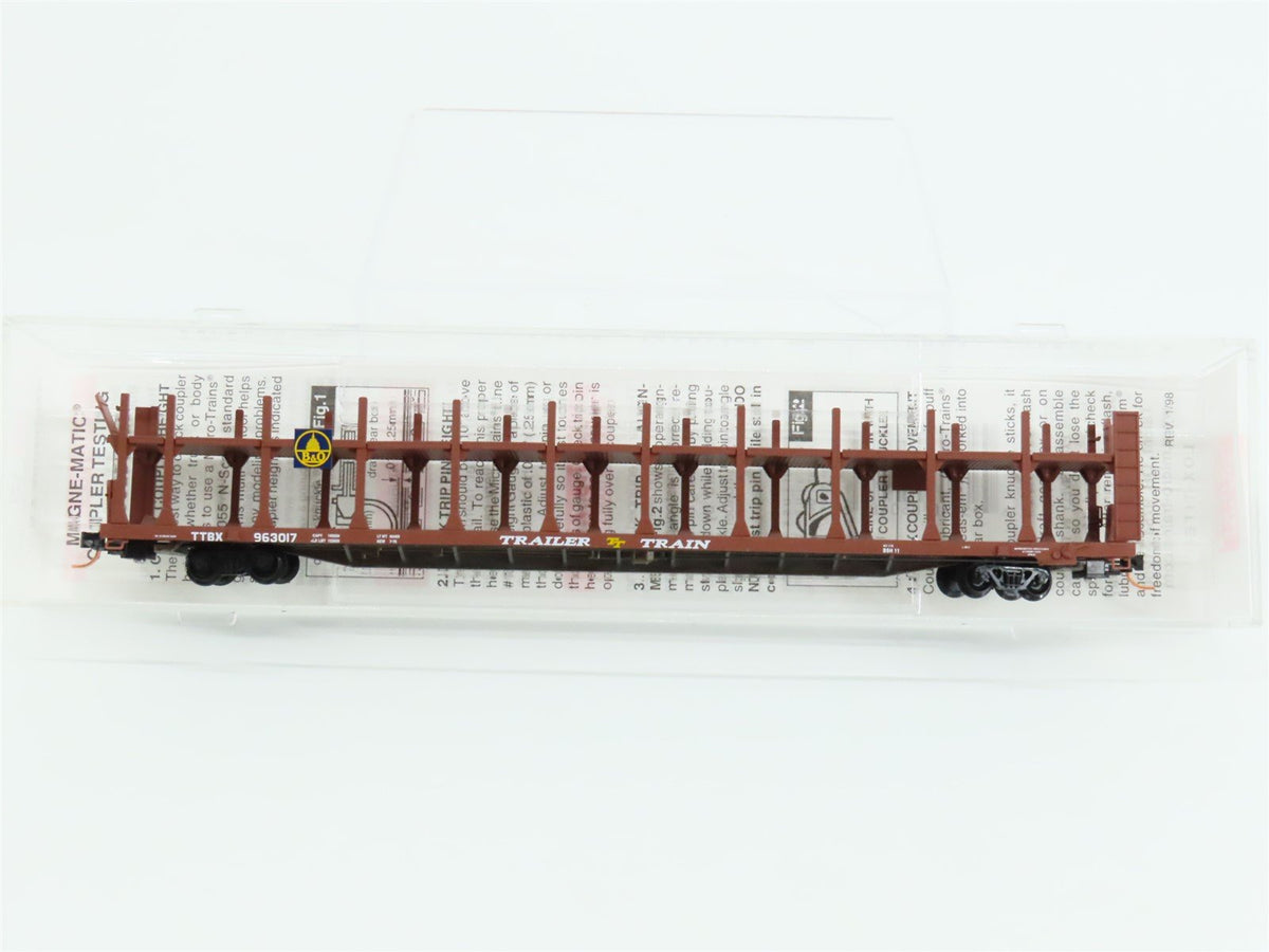 N Scale Micro-Trains MTL 112510 TTRX B&amp;O 89&#39; Bi-Level Open Auto Rack #963017