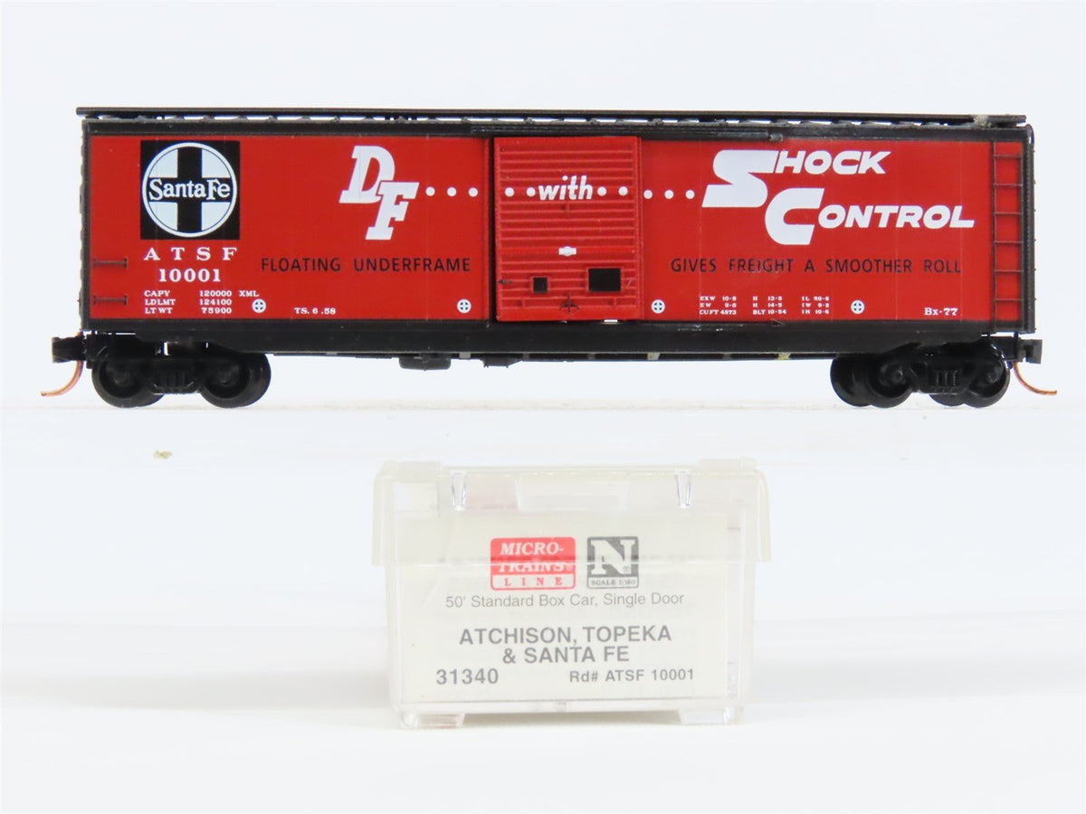 N Scale Micro-Trains MTL 31340 ATSF Santa Fe 50&#39; Standard Boxcar #10001