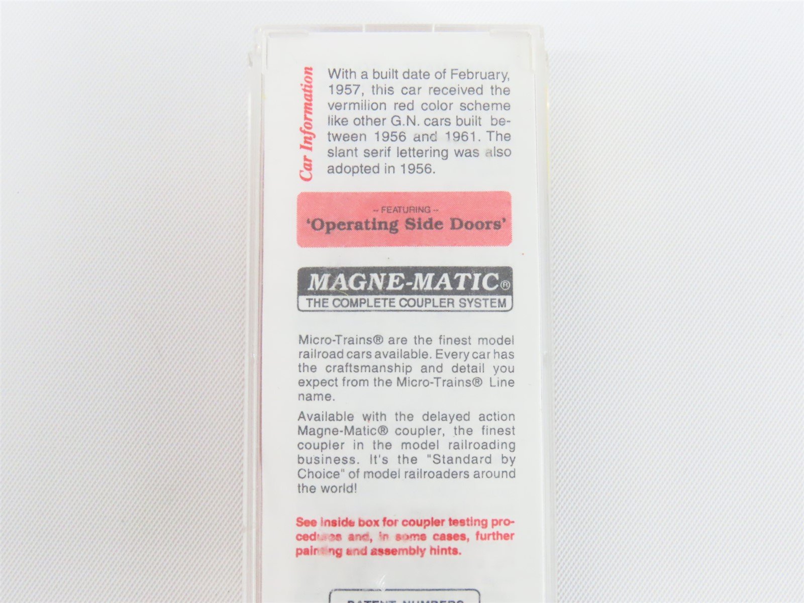 N Scale Micro-Trains MTL 78020 GN Great Northern 50' Auto Box Car #35449