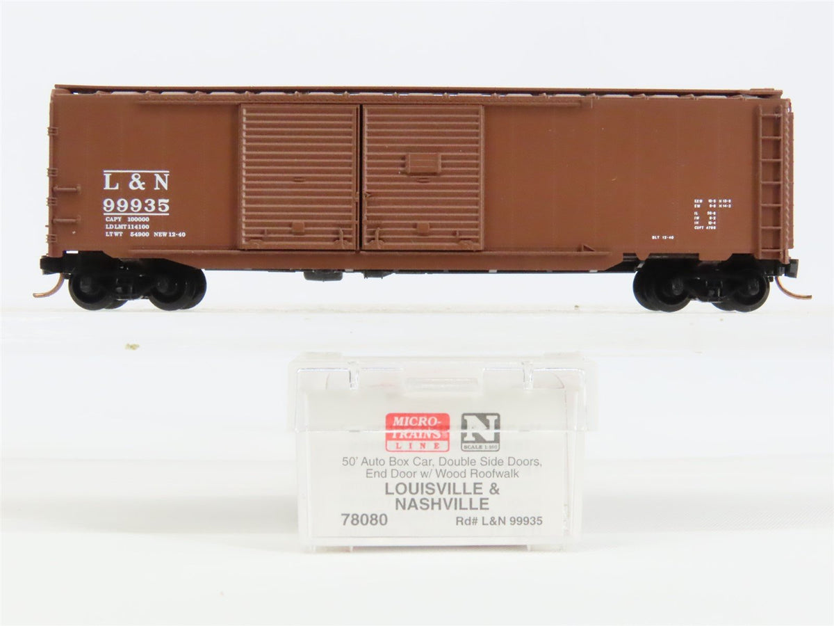 N Scale MicroTrains MTL 78080 L&amp;N Louisville &amp; Nashville 50&#39; Auto Box Car #99935