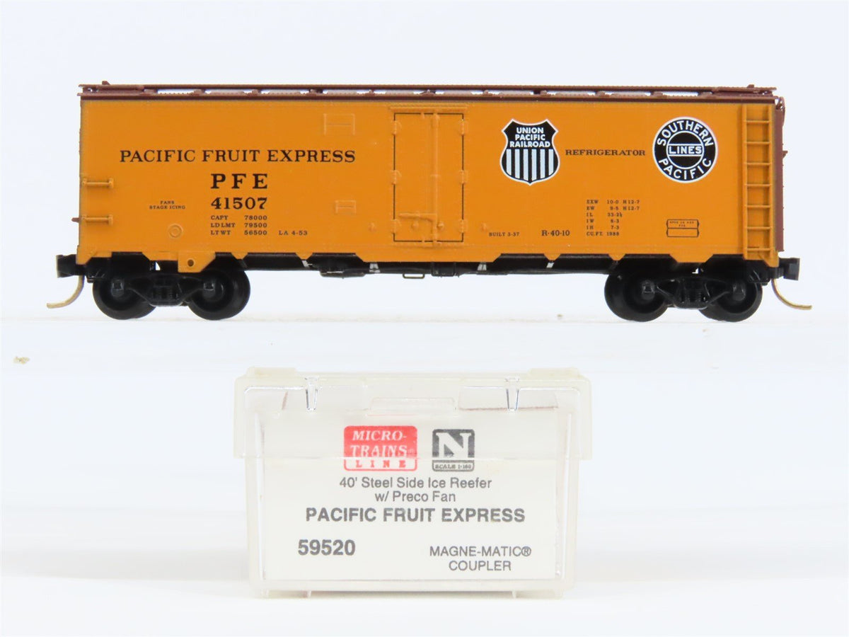 N Scale Micro-Trains MTL 59520 PFE Pacific Fruit Express 40&#39; Ice Reefer #41507