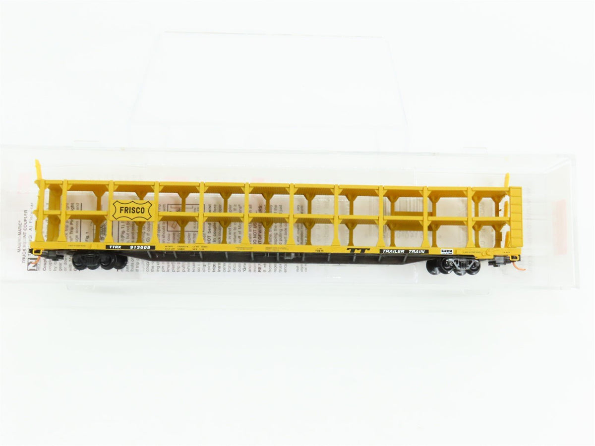 N Micro-Trains MTL 11200160 TTRX SL-SF 89&#39; Tri-Level Open Auto Rack #913609