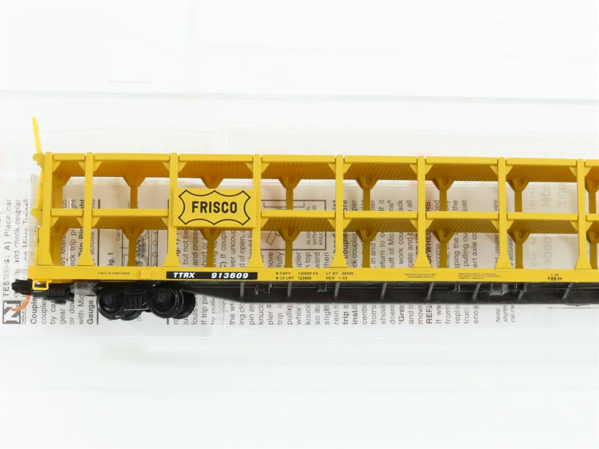 N Micro-Trains MTL 11200160 TTRX SL-SF 89&#39; Tri-Level Open Auto Rack #913609