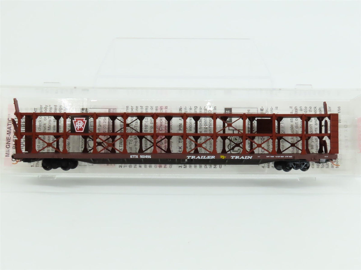 N Scale Micro-Trains MTL 112030.1 KTTX PRR 89&#39; Tri-Level Open Auto Rack #901496