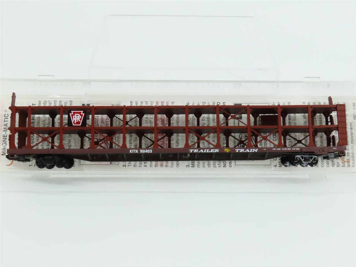 N Scale Micro-Trains MTL 112030.2 KTTX PRR 89&#39; Tri-Level Open Auto Rack #901493