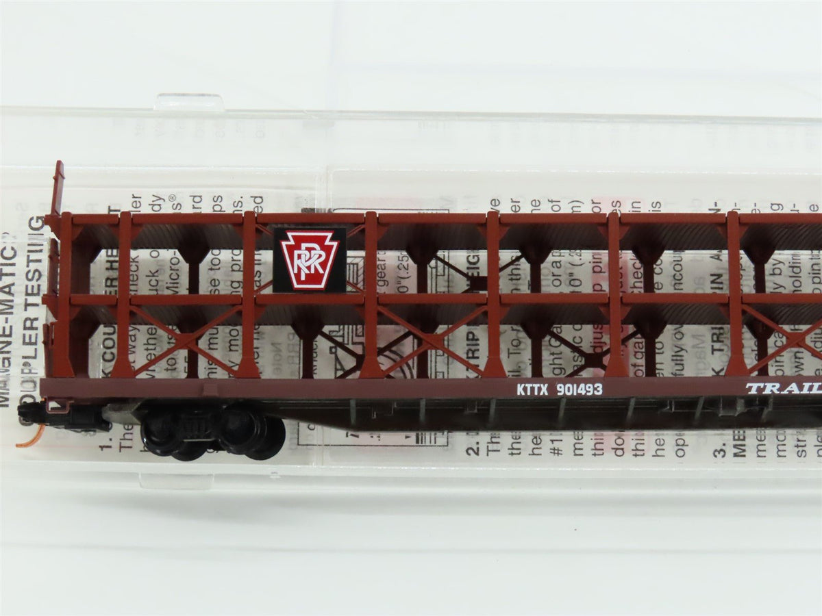 N Scale Micro-Trains MTL 112030.2 KTTX PRR 89&#39; Tri-Level Open Auto Rack #901493