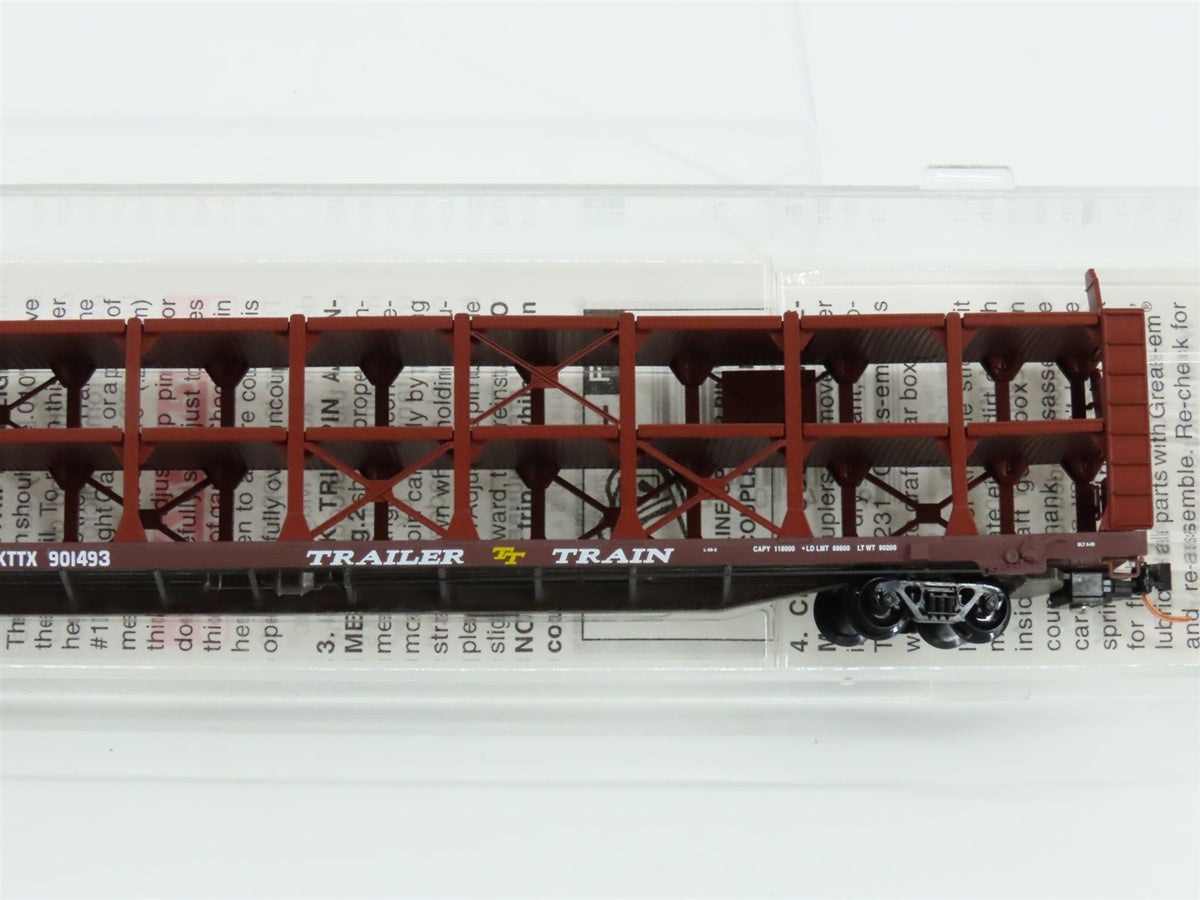 N Scale Micro-Trains MTL 112030.2 KTTX PRR 89&#39; Tri-Level Open Auto Rack #901493