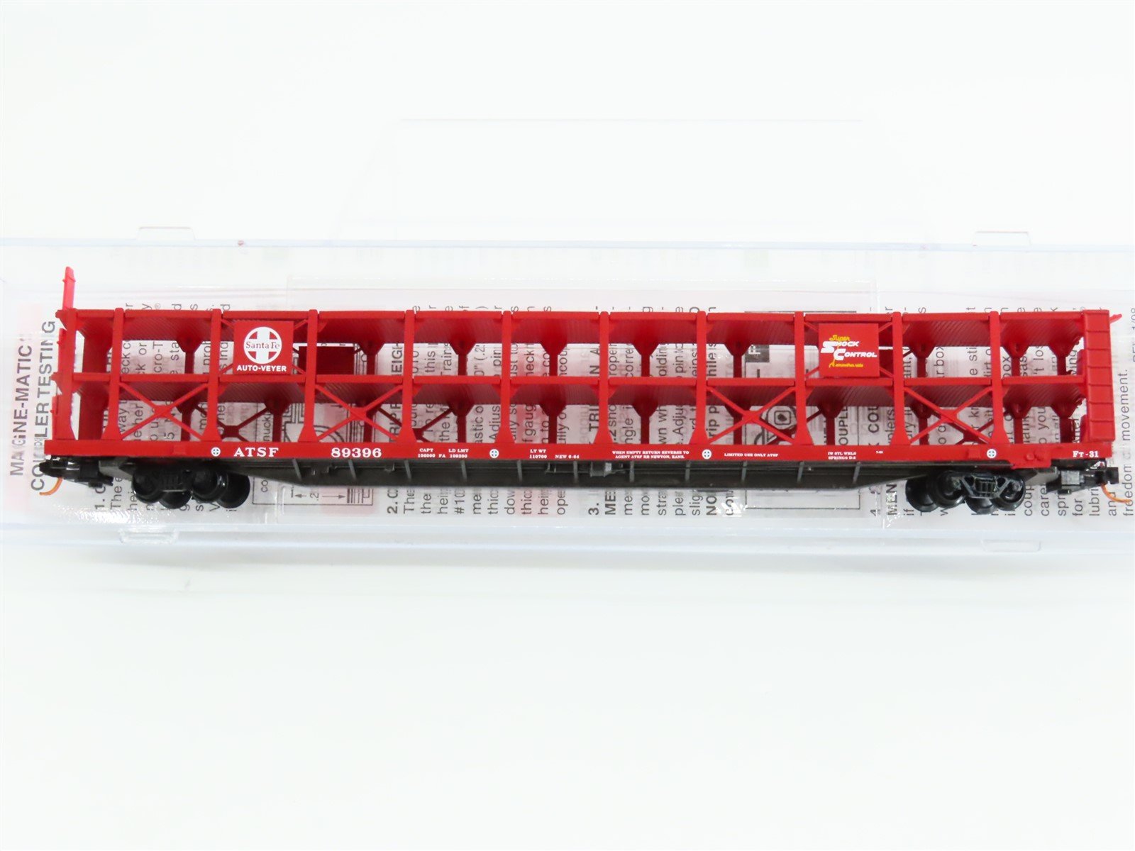 N Micro-Trains MTL 11200051 ATSF Santa Fe 89' Tri-Level Open Auto Rack #89396