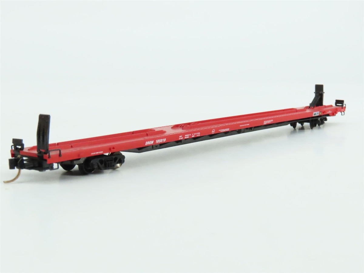 N Scale Micro-Trains MTL 71530 DRGW Rio Grande Railroad 89&#39; 4&quot; Flat Car #105019