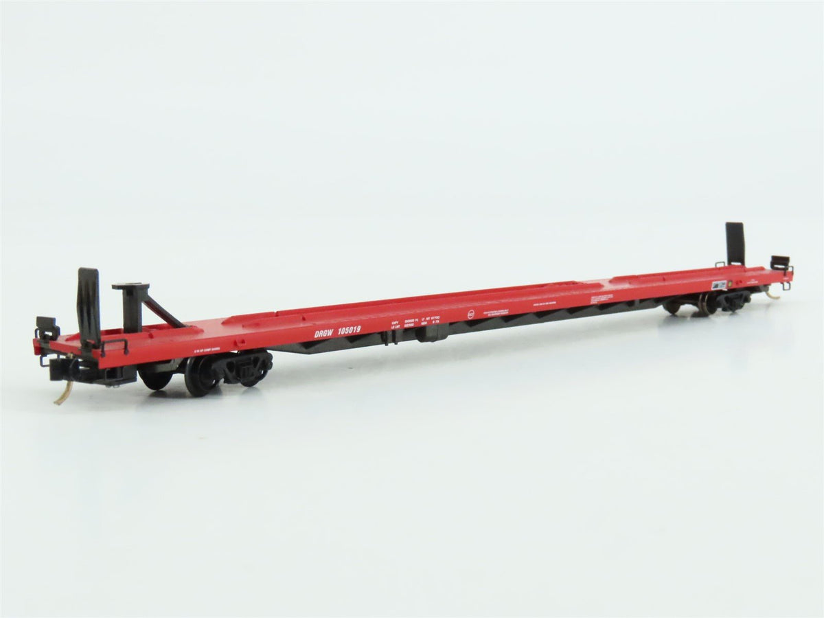 N Scale Micro-Trains MTL 71530 DRGW Rio Grande Railroad 89&#39; 4&quot; Flat Car #105019