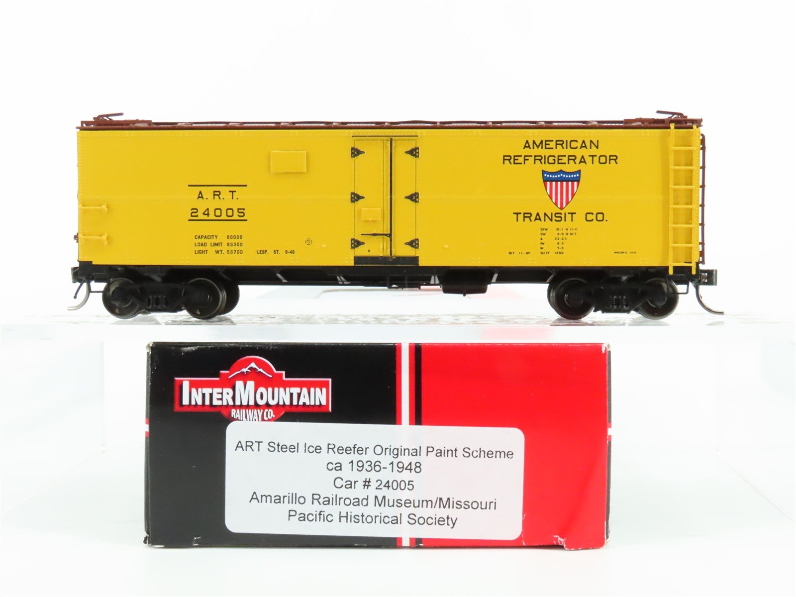 HO Scale InterMountain ART American Refrigerator Transit Co Steel Reefer #24005