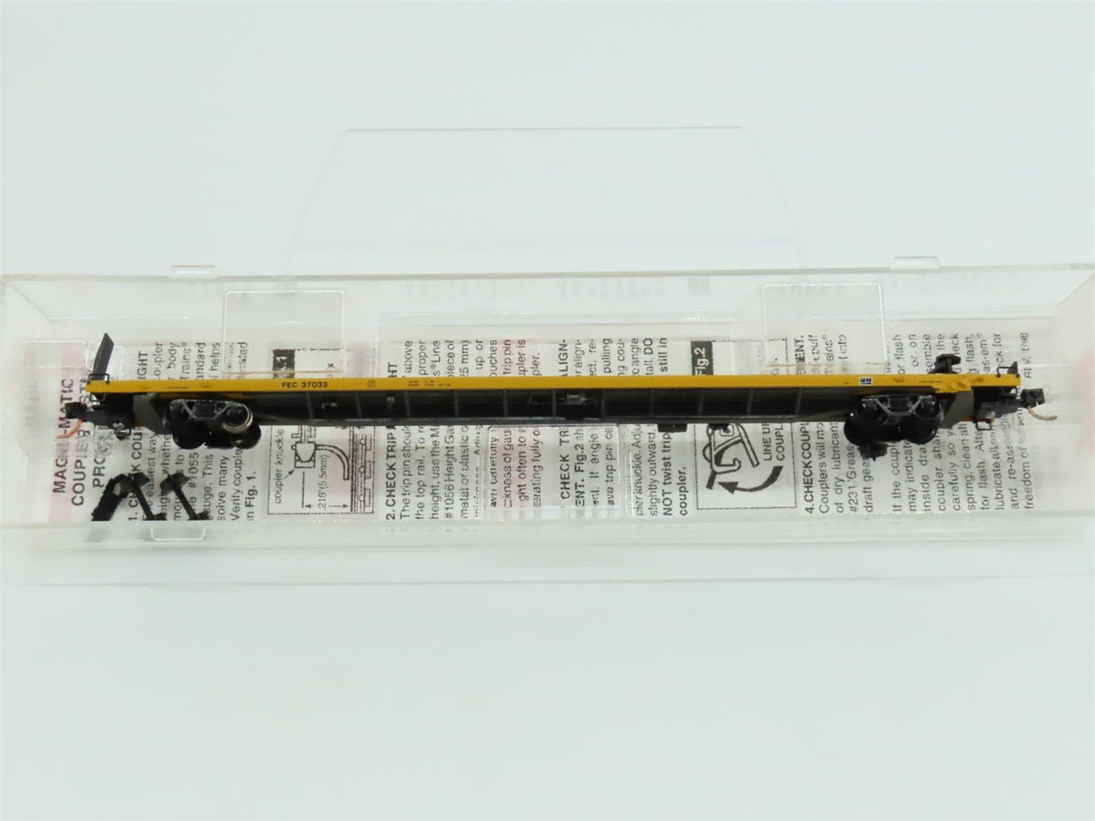 N Micro-Trains MTL 71070 FEC Florida East Coast 89&#39; 4&quot; TOFC Flat Car #37033