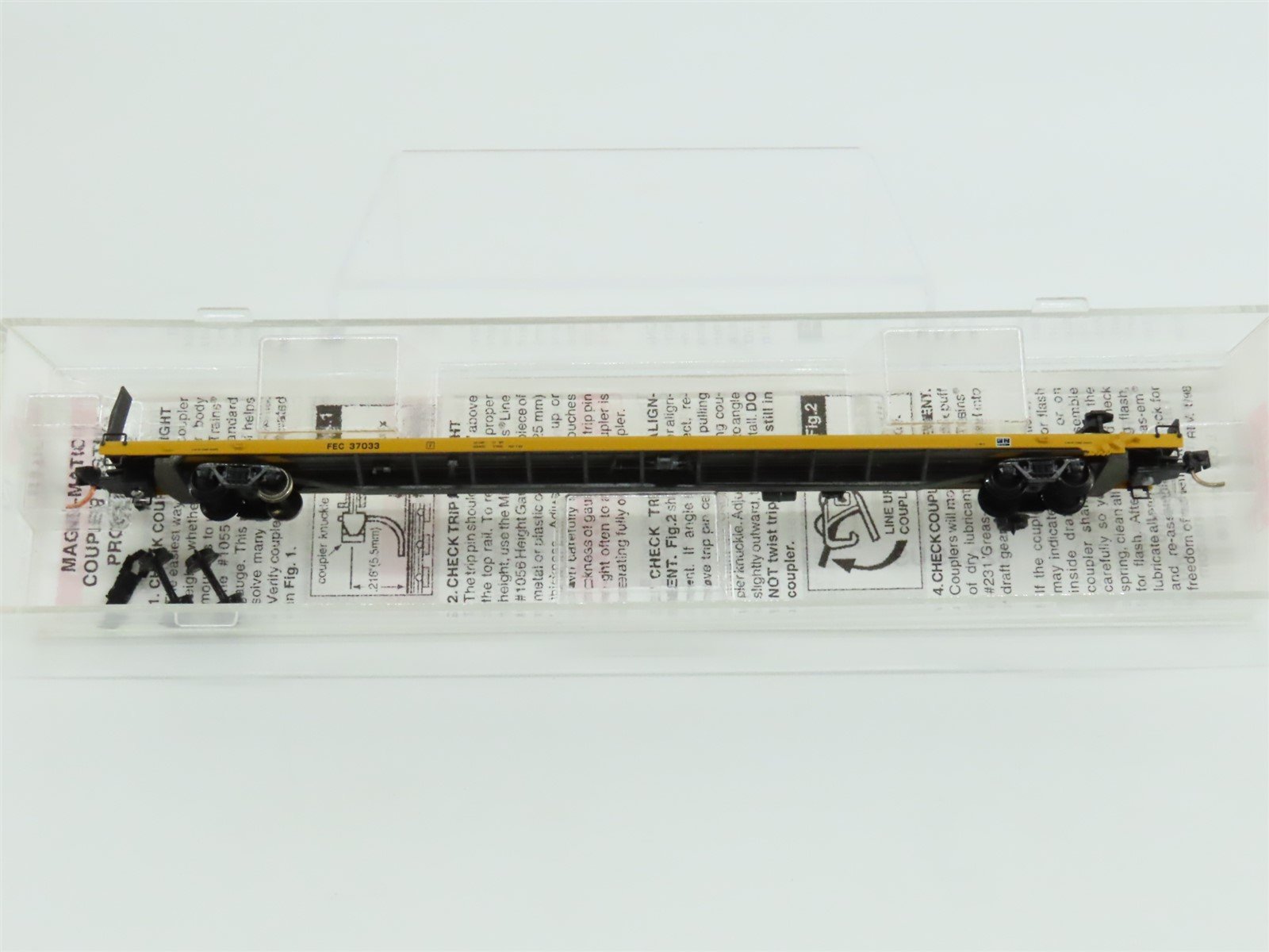 N Micro-Trains MTL 71070 FEC Florida East Coast 89' 4" TOFC Flat Car #37033